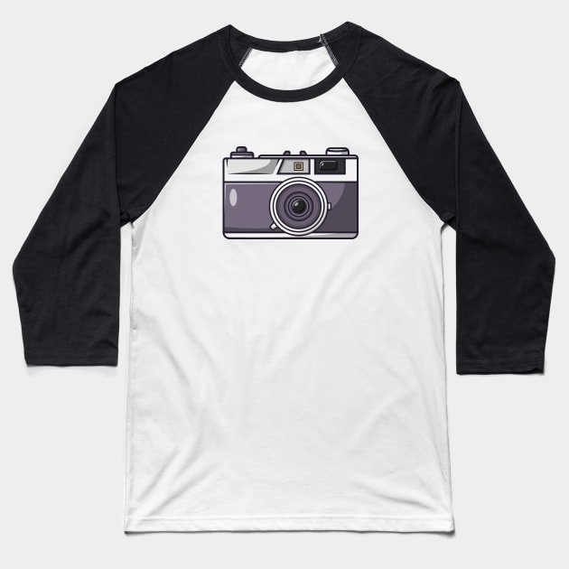 Camera Baseball T-Shirt by KH Studio